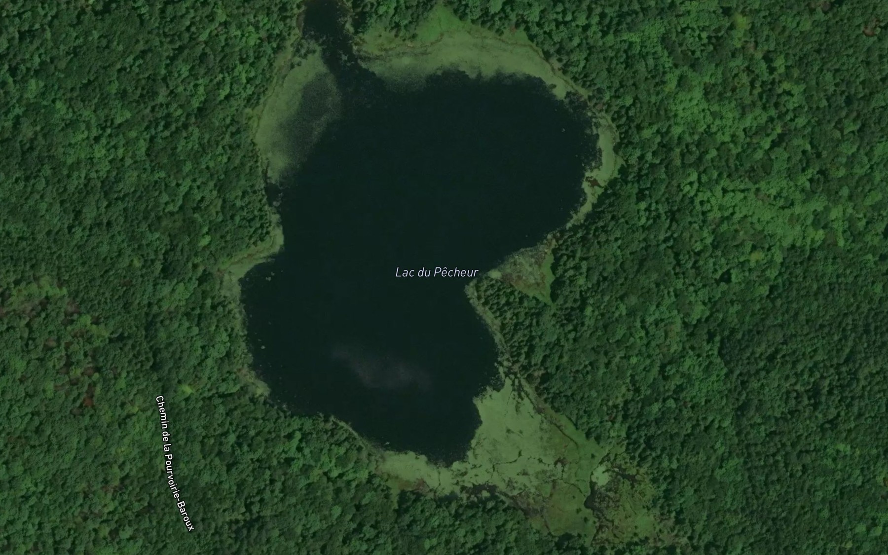 Satellite map of the Lac du Pecheur