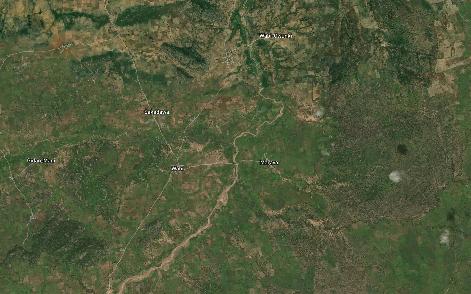 Satellite map of the River Konjeri