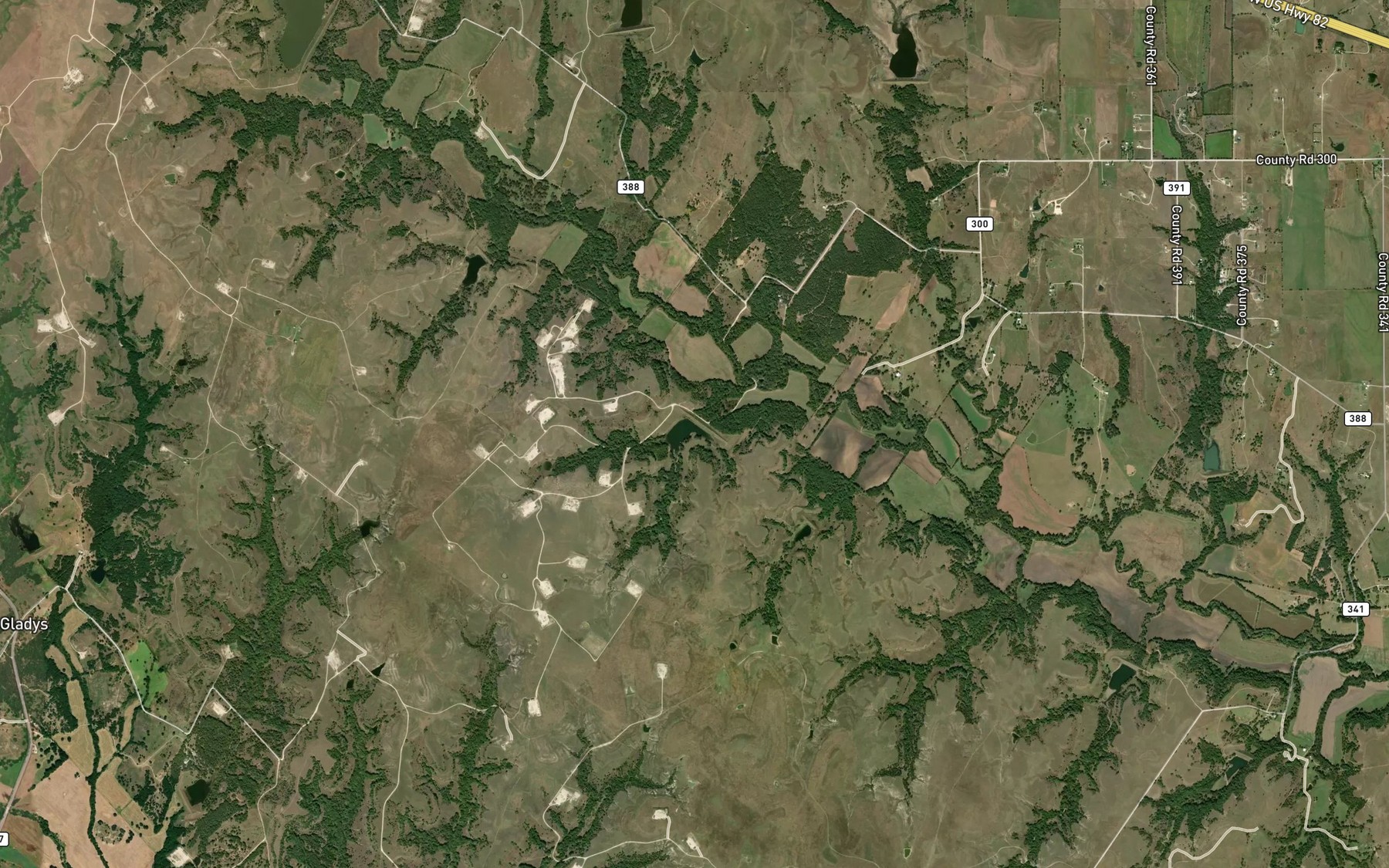Satellite map of the Soil Conservation Service Site 5b Reservoir