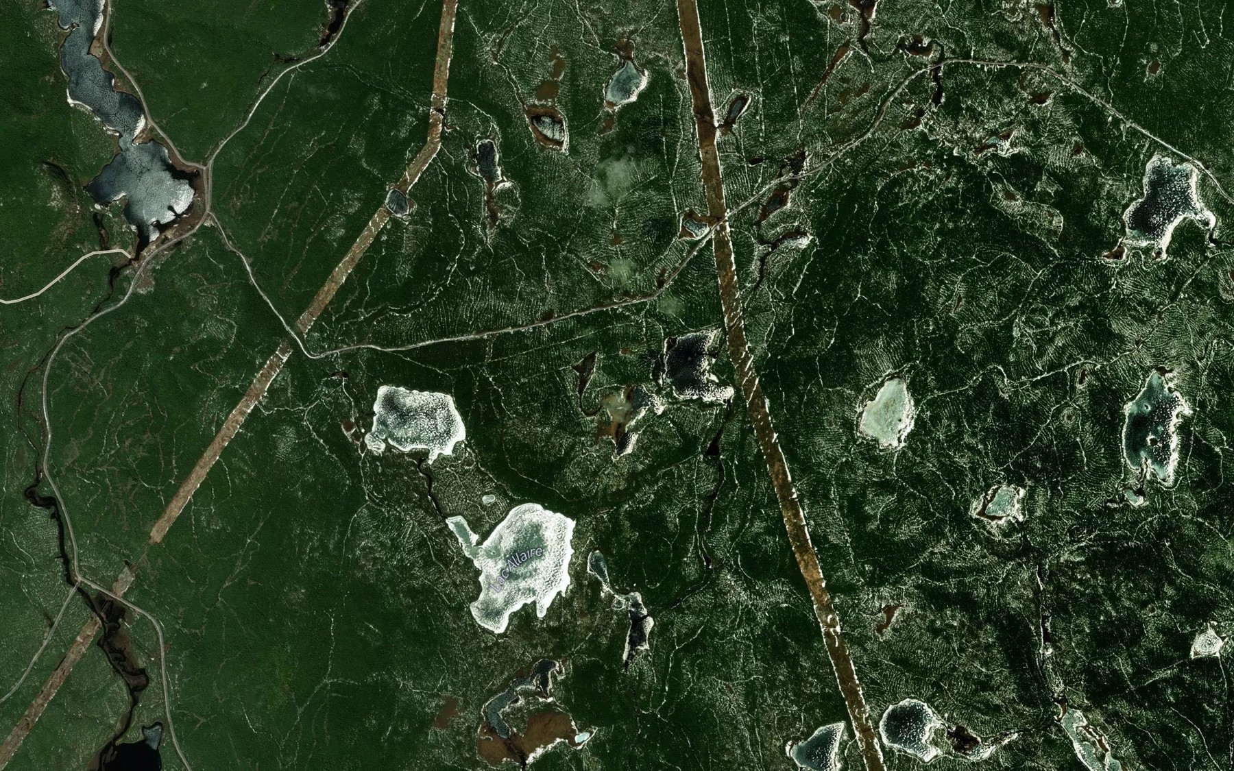 Satellite map of the Lac Gilbert