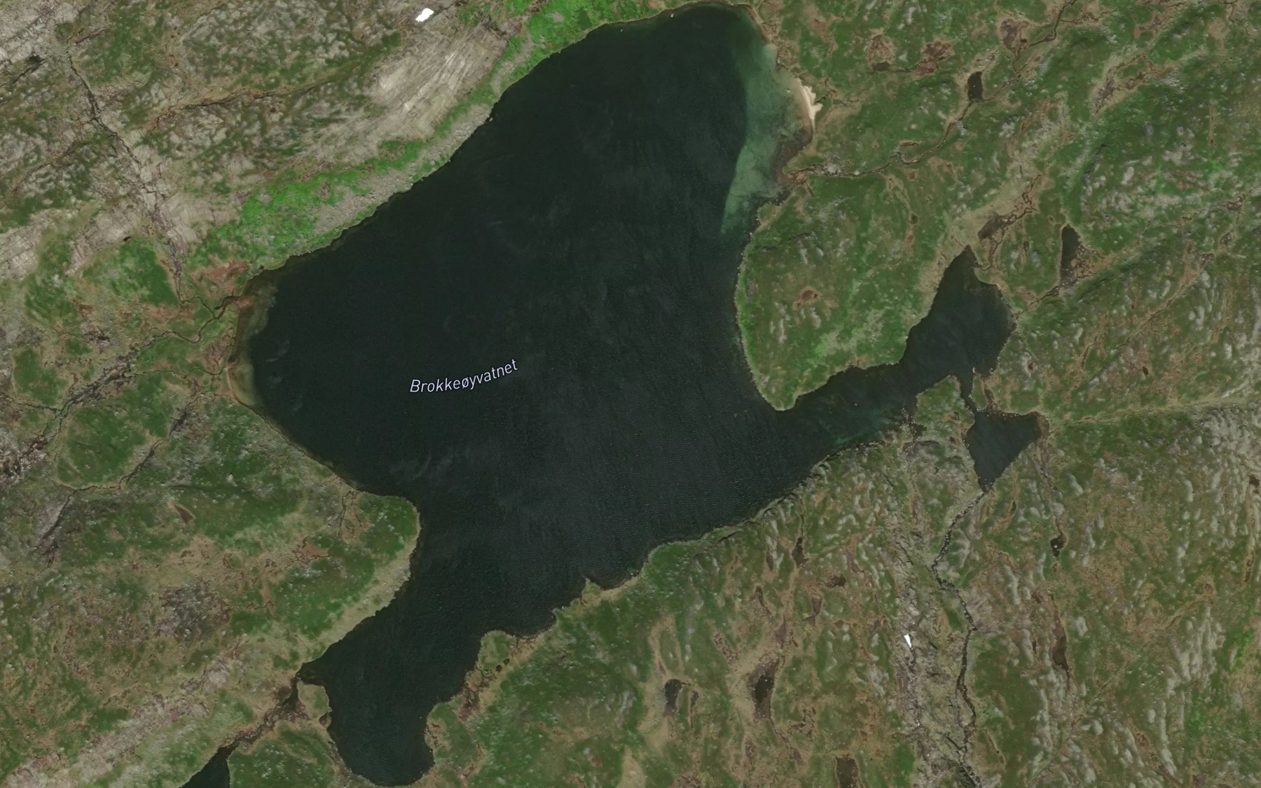 Satellite map of the Brokkeoyvatnet
