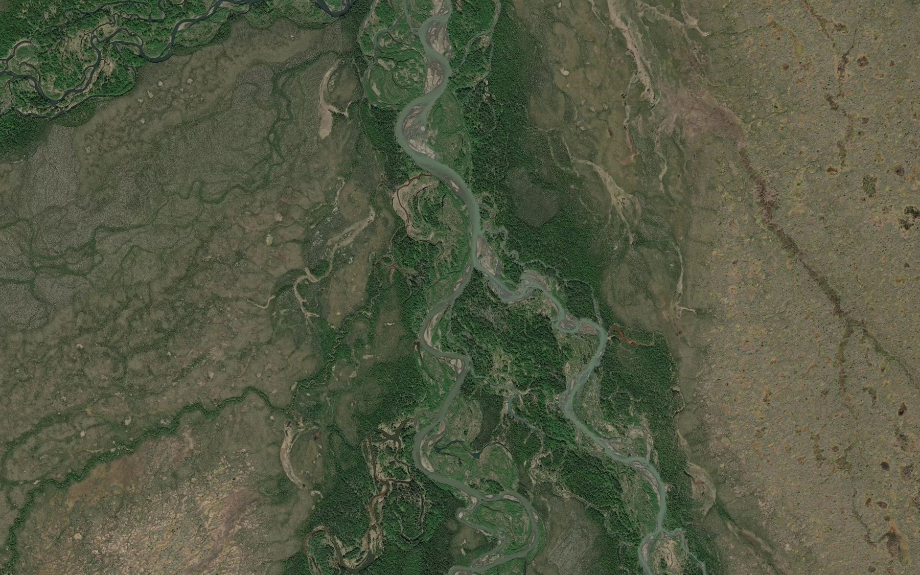 Satellite map of the Kipchuk River
