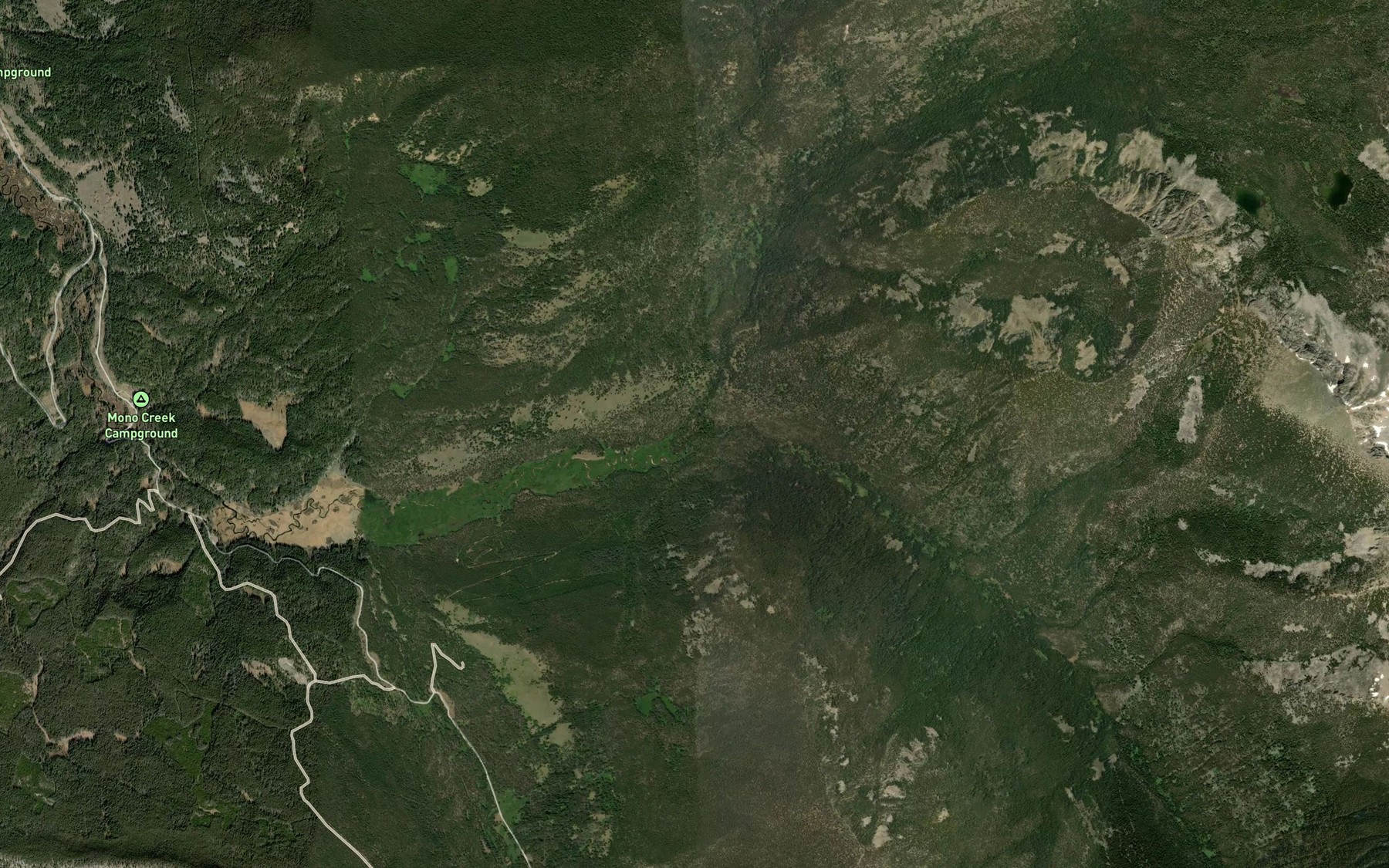 Satellite map of the David Creek
