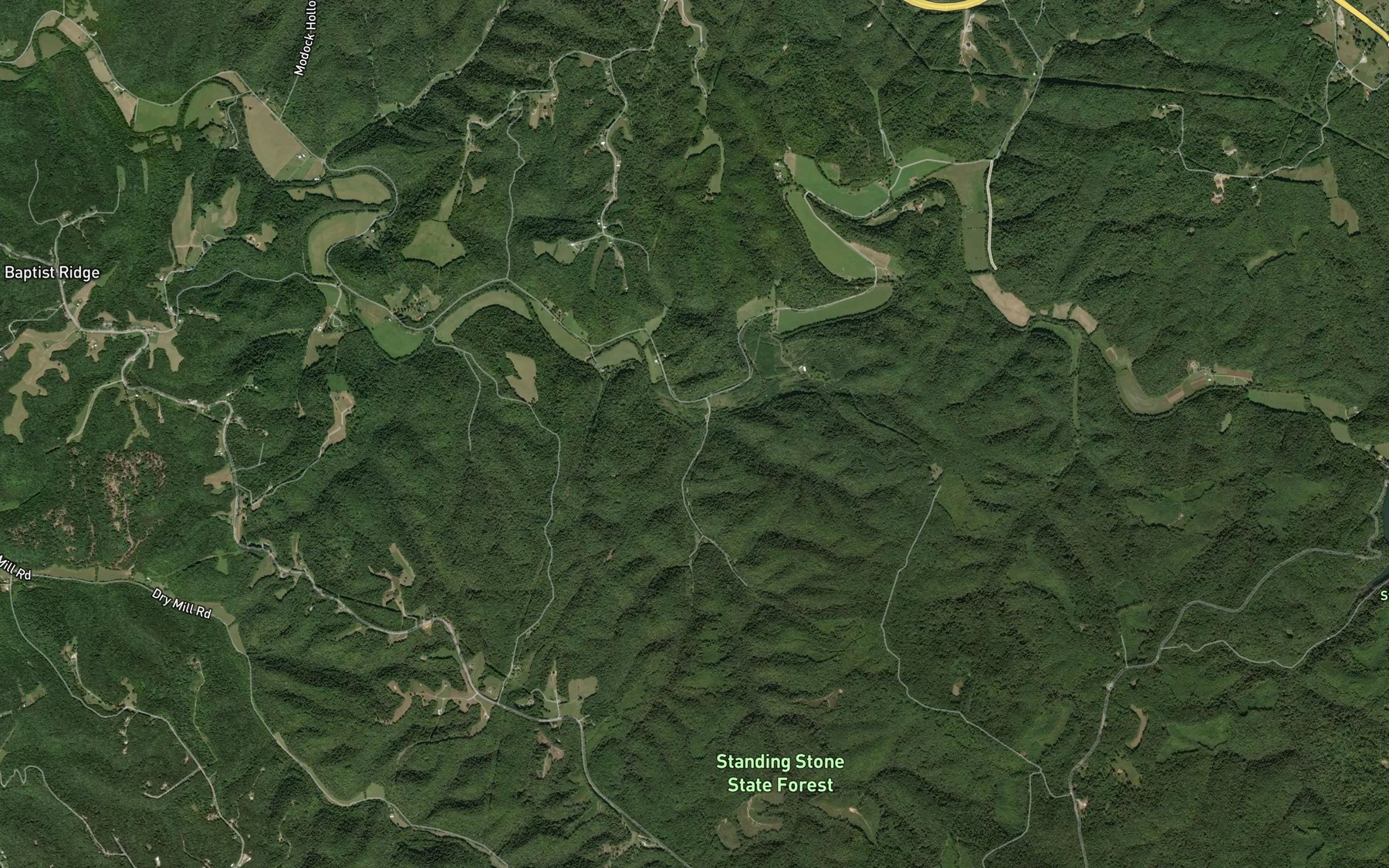 Satellite map of the Rich Branch