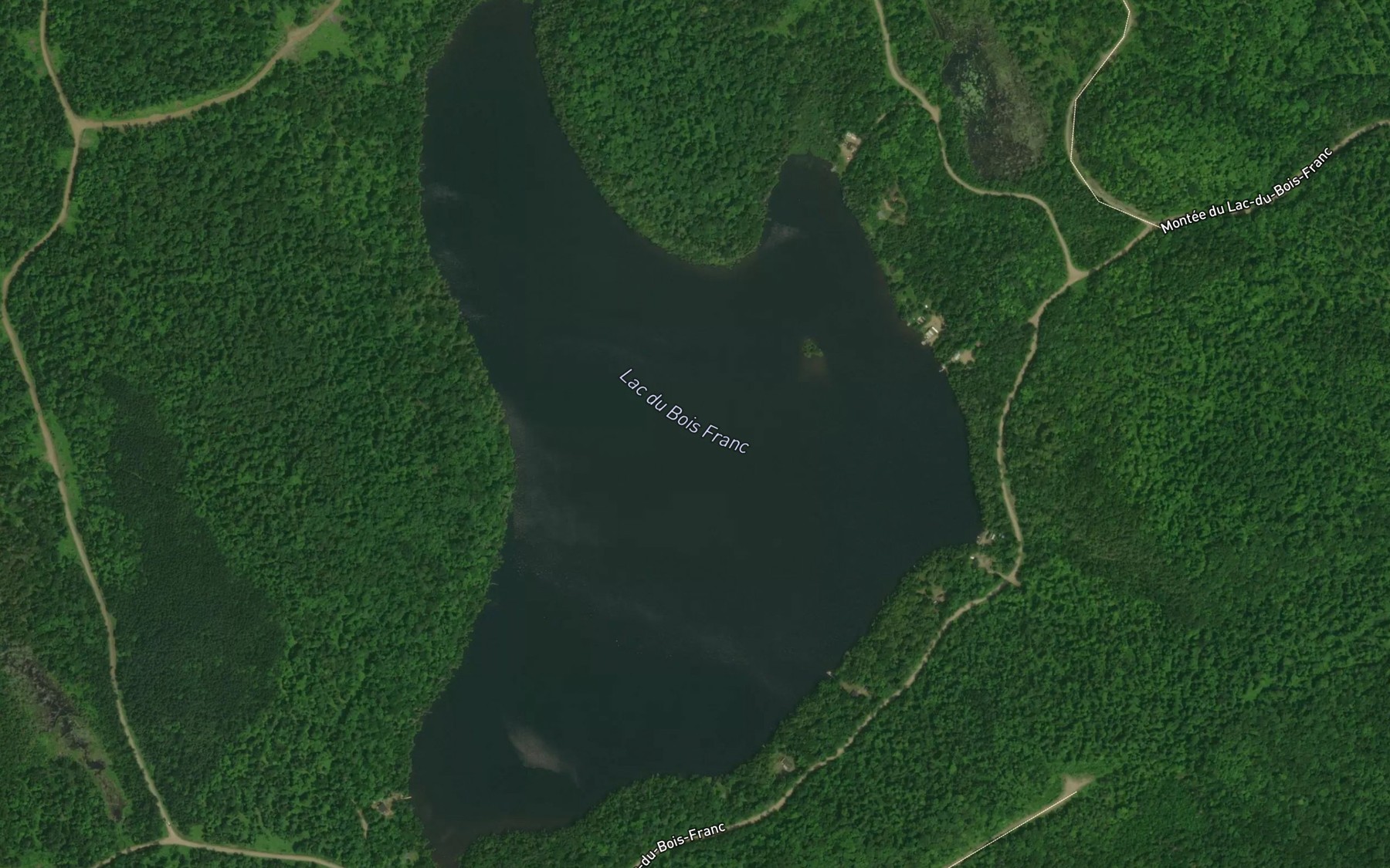 Satellite map of the Lac du Bois Franc