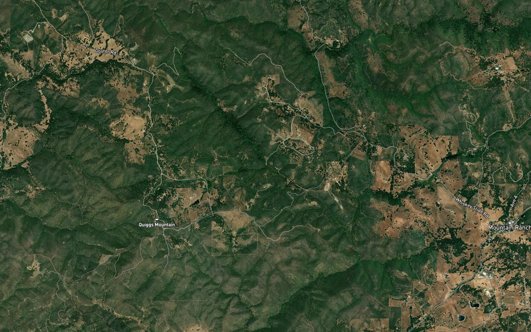 Satellite map of the Wet Prong Salamander Creek