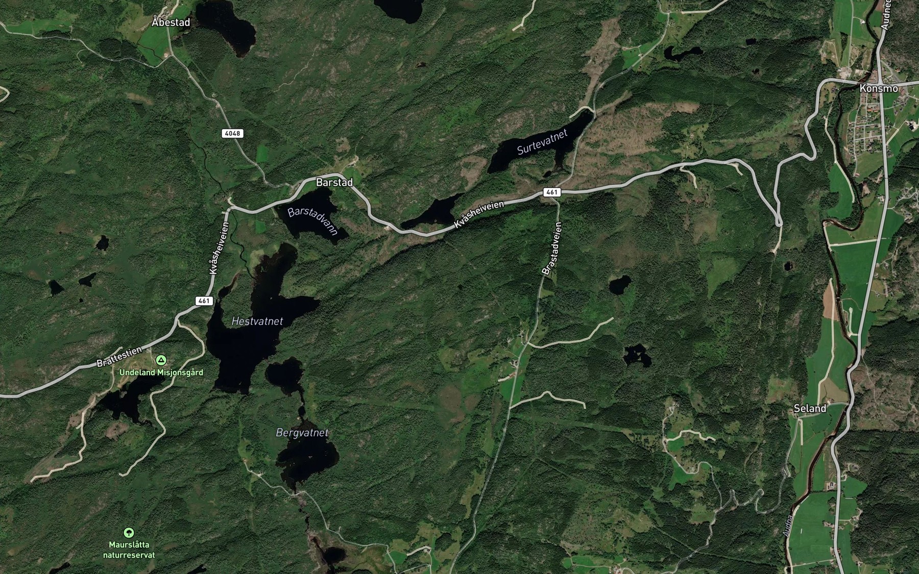 Satellite map of the Kjodna