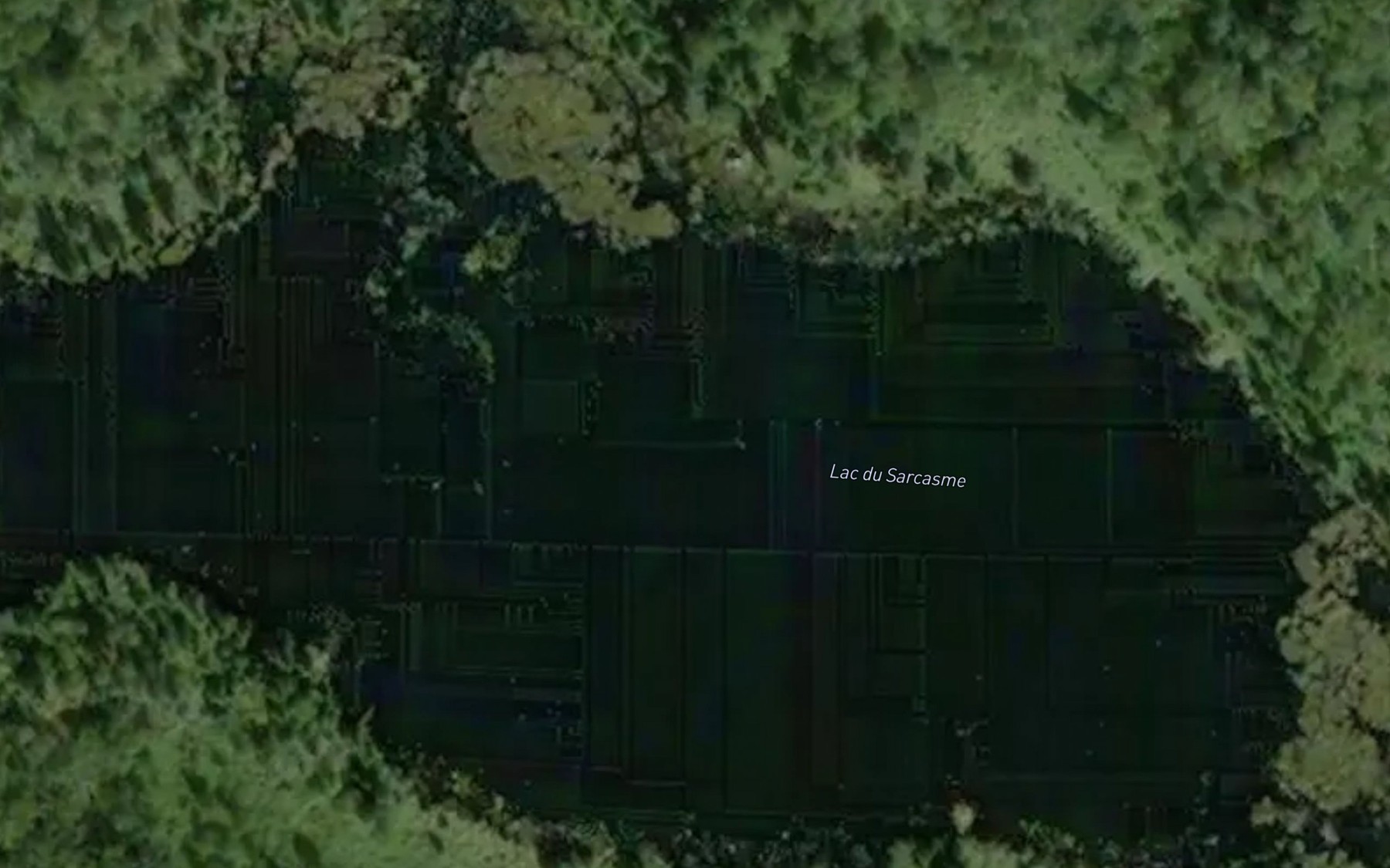 Satellite map of the Lac du Sarcasme