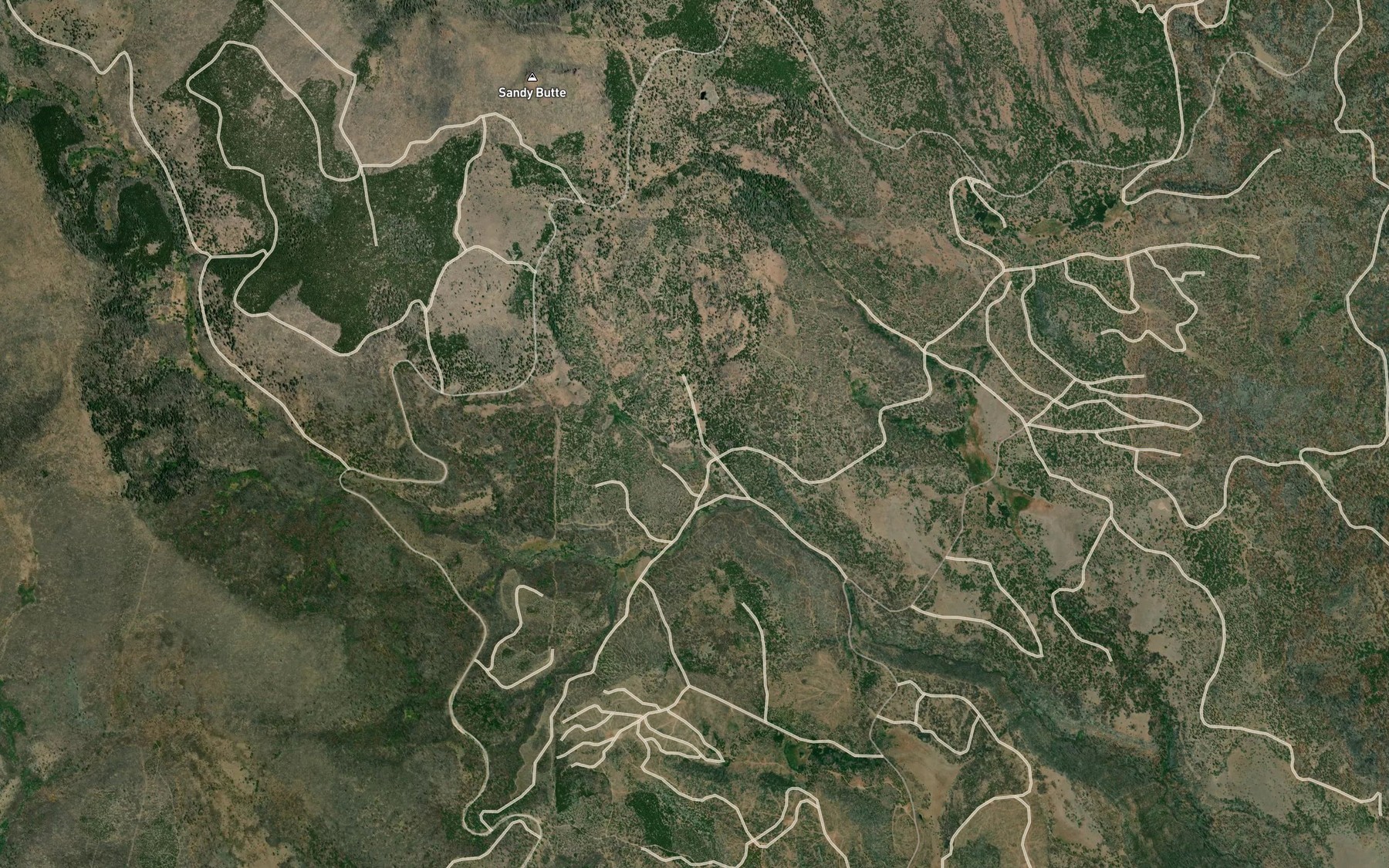 Satellite map of the Strawberry Spring