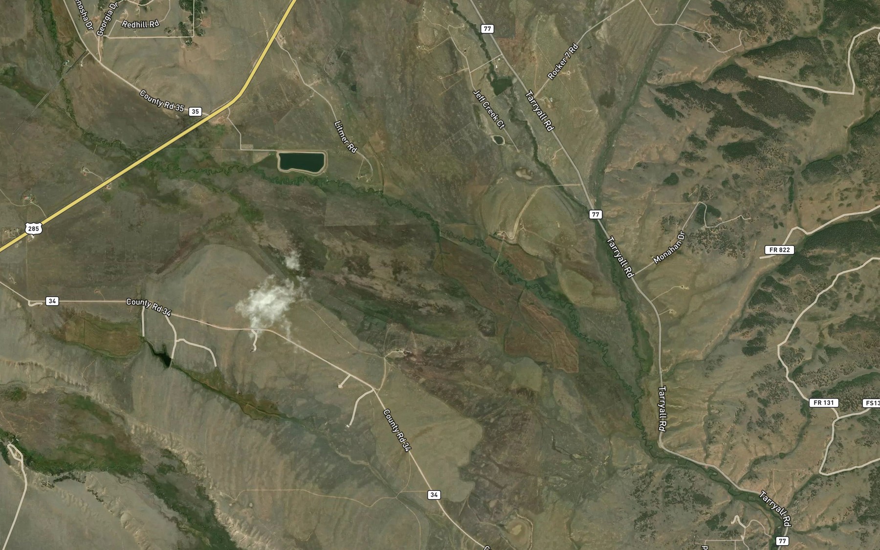 Satellite map of the Taylor Ditch