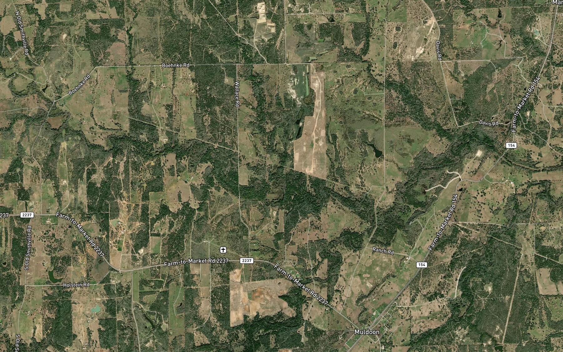 Satellite map of the Busby Branch