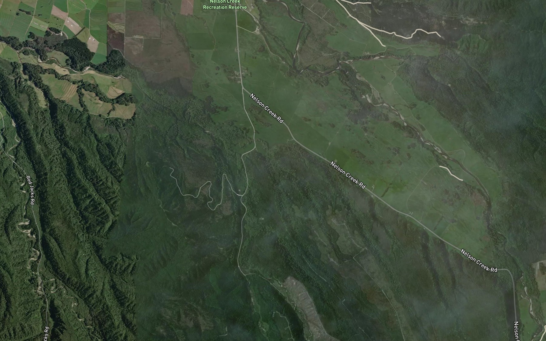 Satellite map of the Cochrane Creek