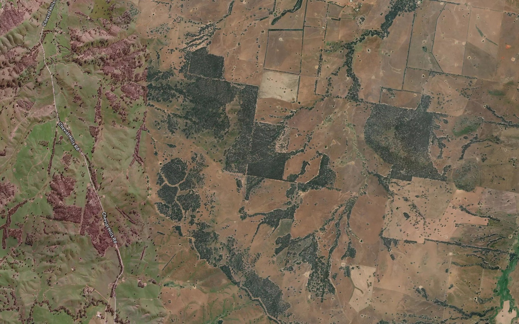 Satellite map of the Mcclures Creek