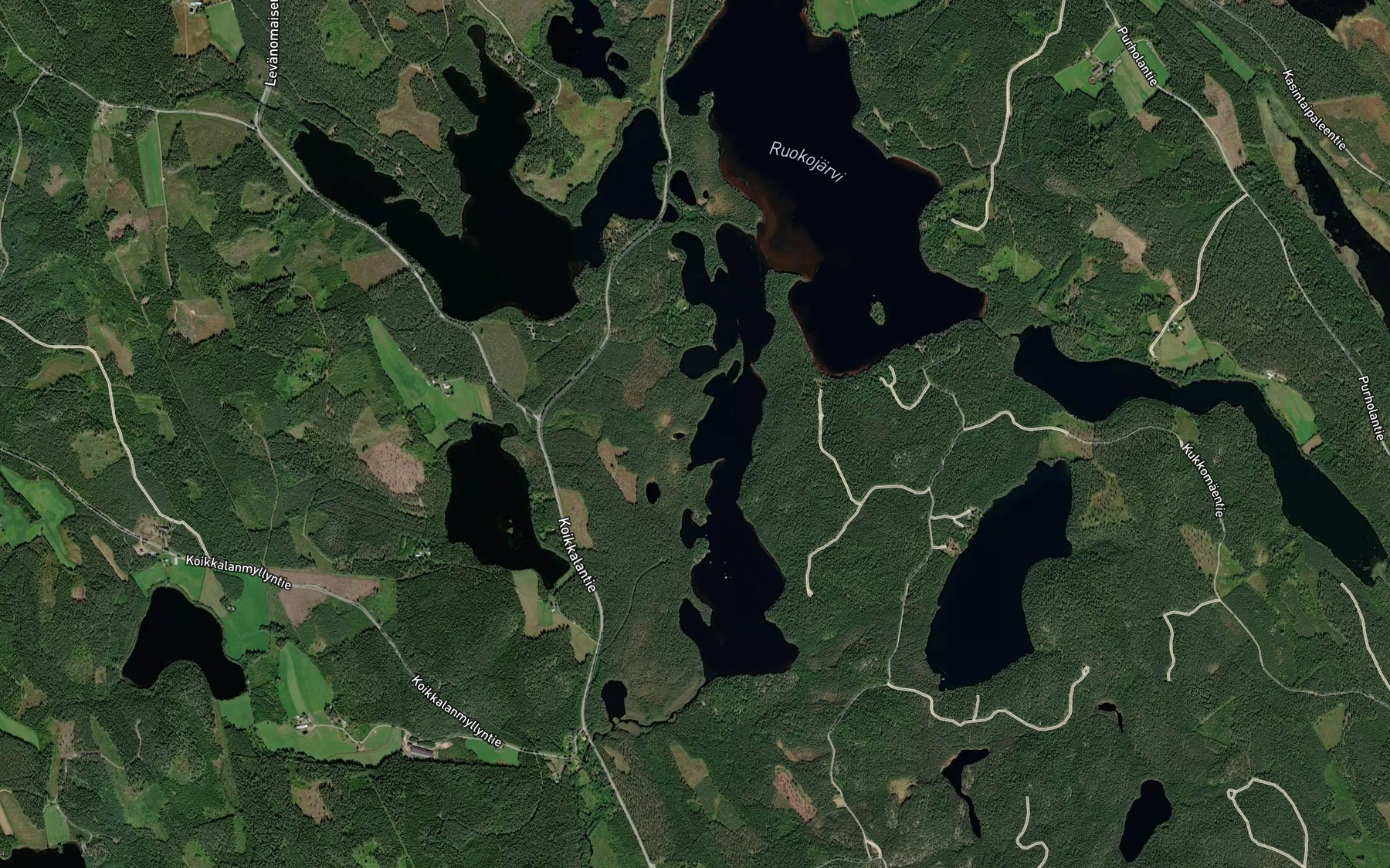 Satellite map of the Anianoja