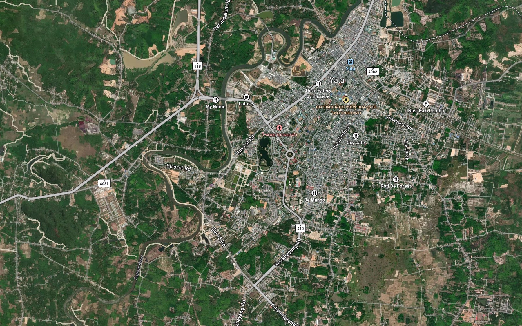 Satellite map of the Sa Nam Suan Khwan Mueang