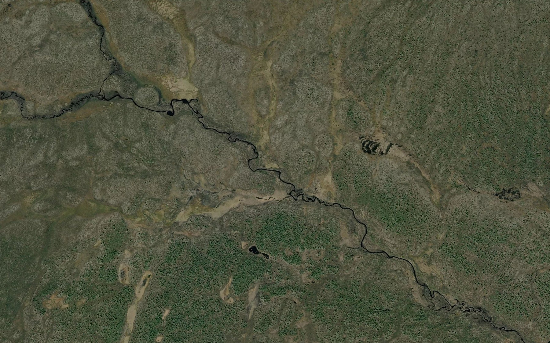 Satellite map of the Caskinjohka