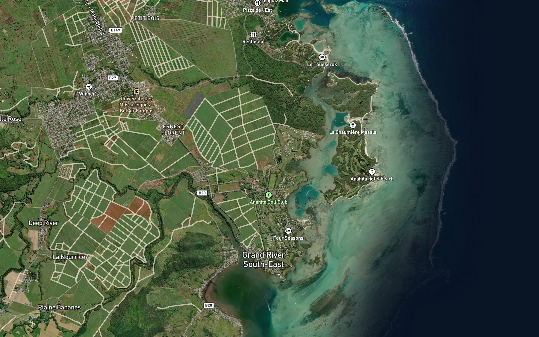 Satellite map of the La Saline