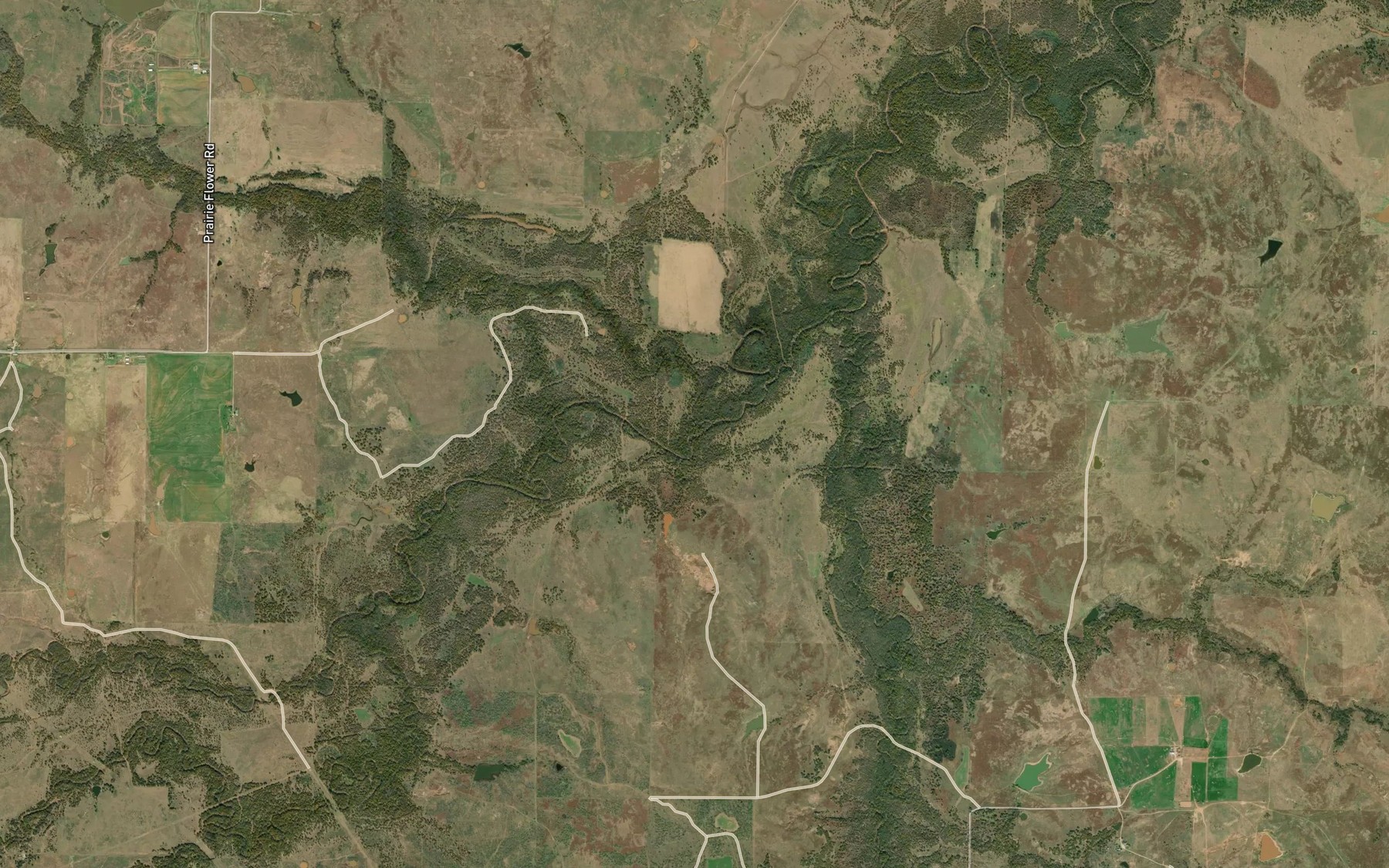 Satellite map of the Long Creek