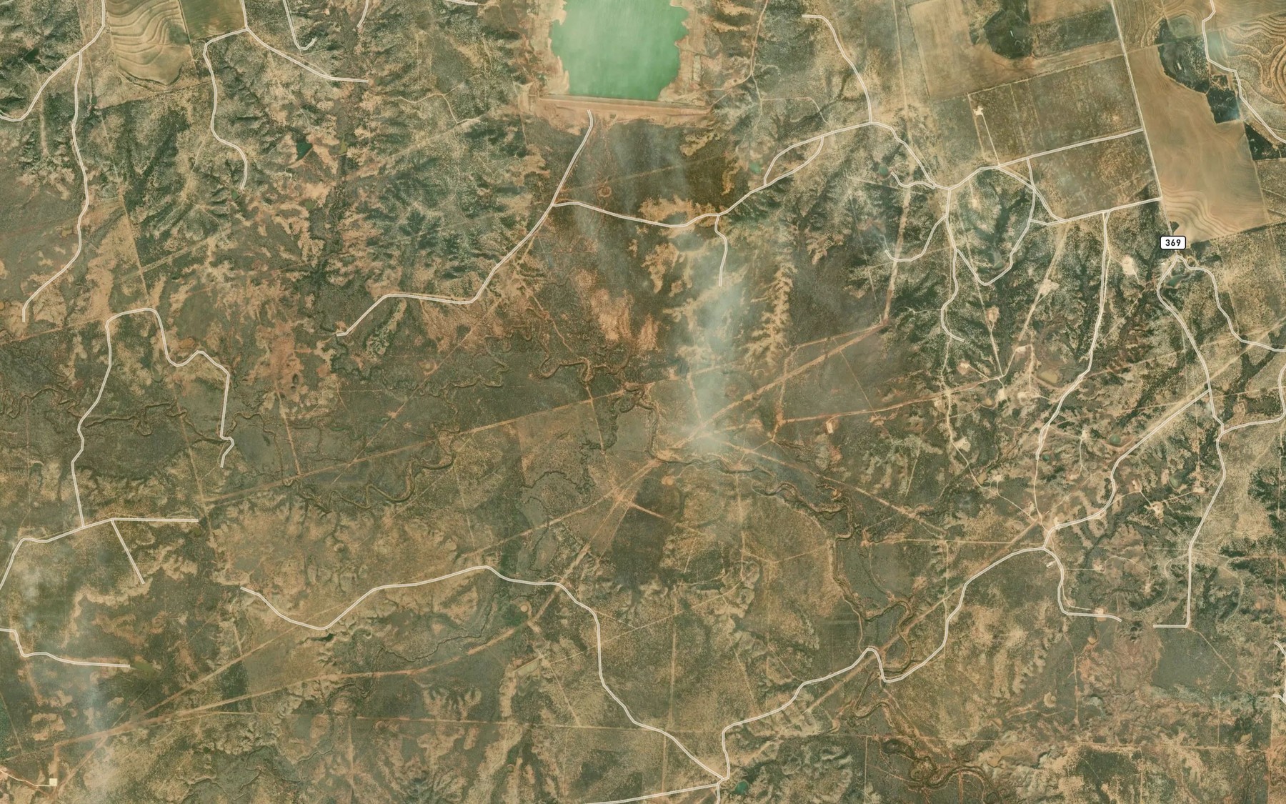 Satellite map of the Bull Creek