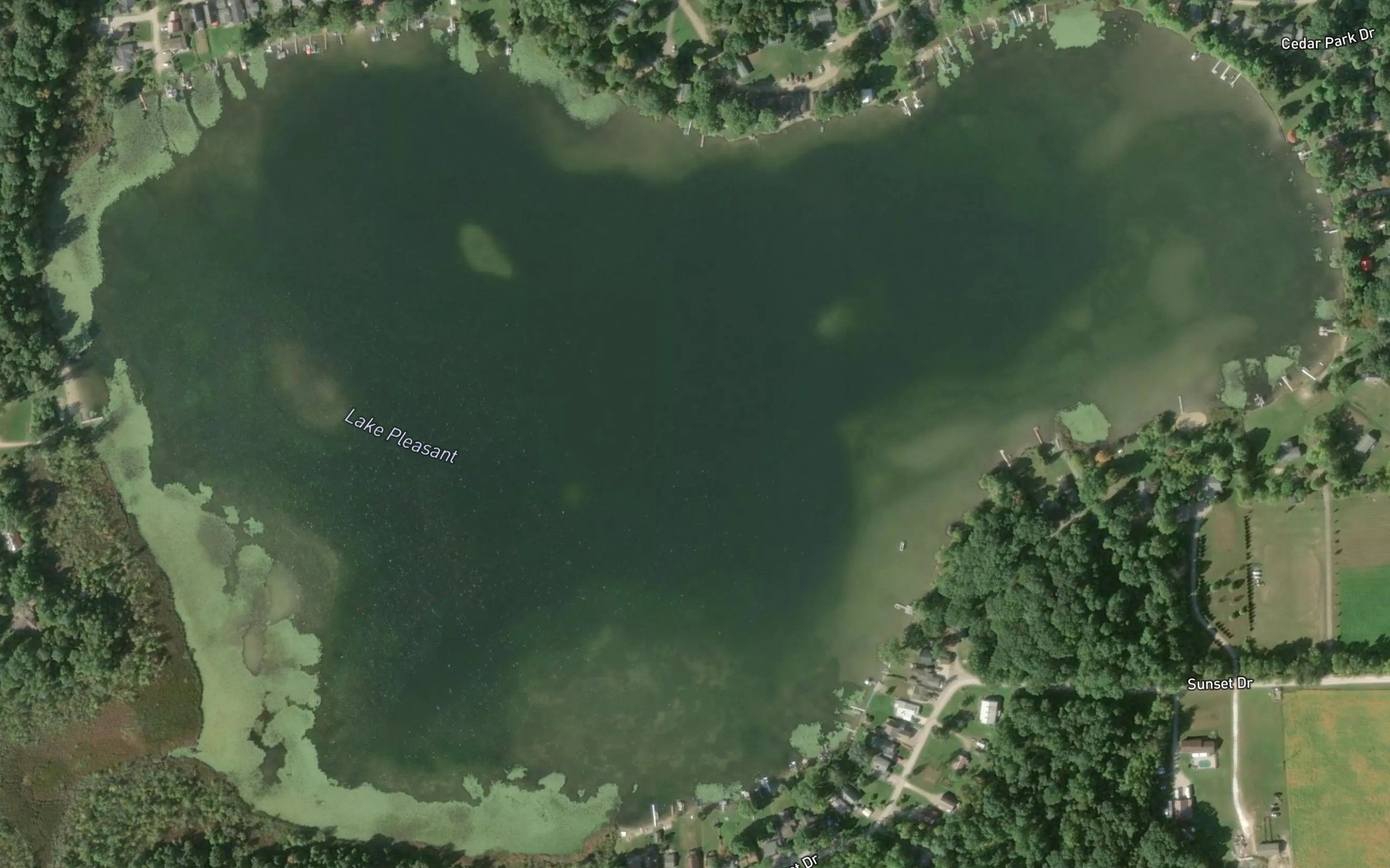 Satellite map of the Lake Pleasant