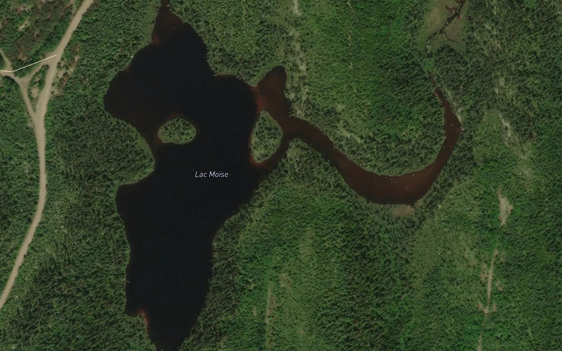 Satellite map of the Lac Moise