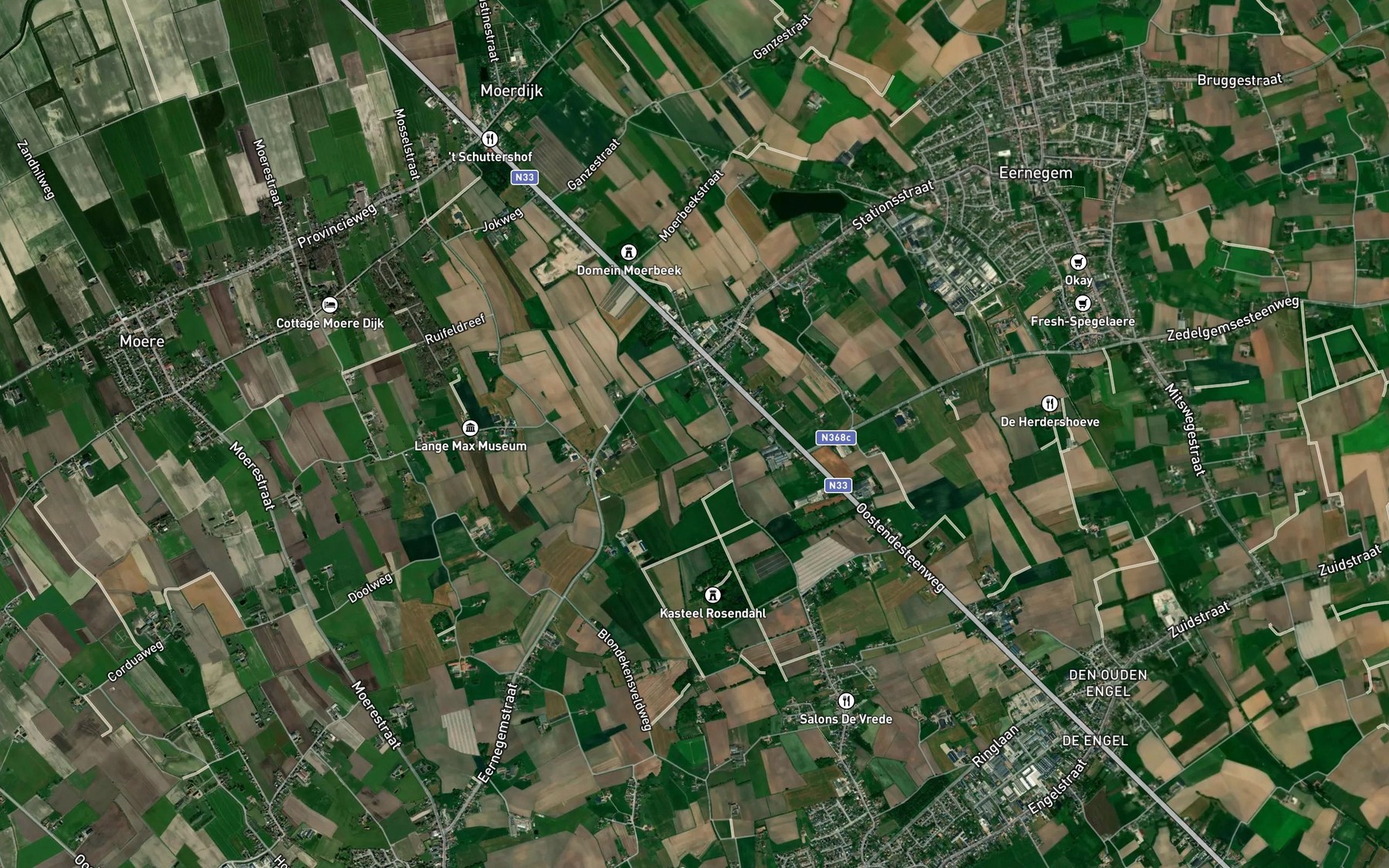 Satellite map of the Blekerijbeek