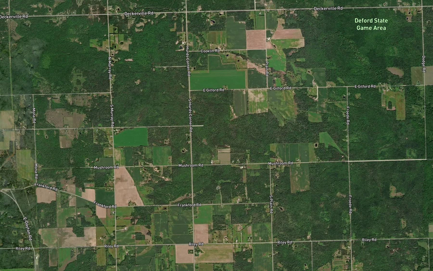 Satellite map of the Hollister Wright Drain