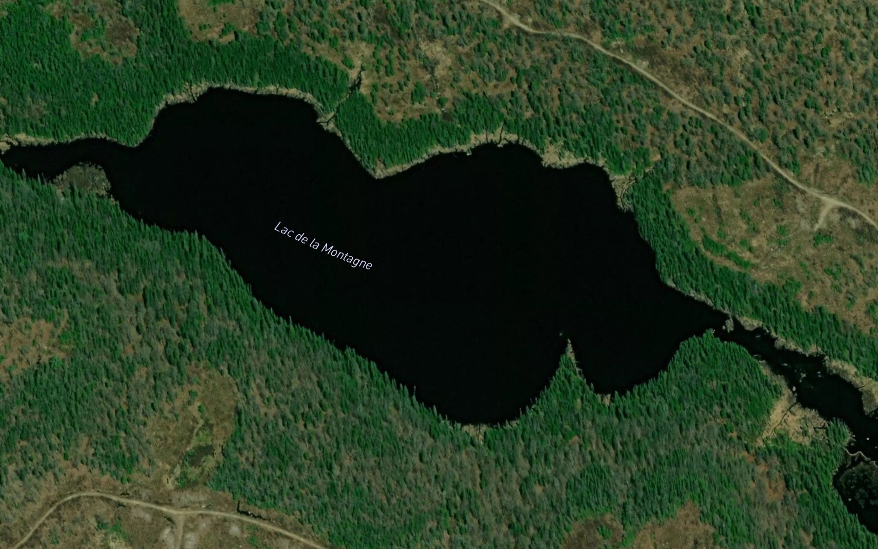 Satellite map of the Lac de la Montagne