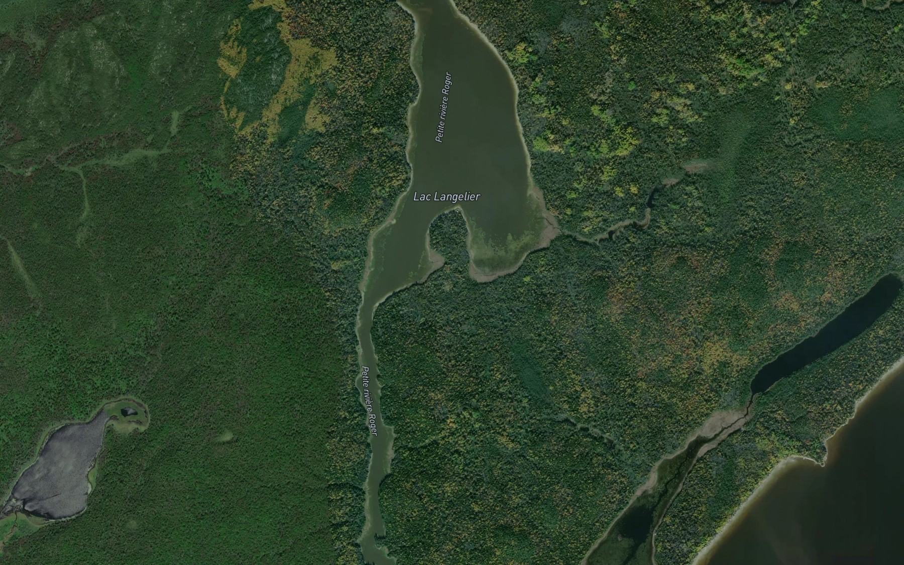 Satellite map of the Lac Langelier