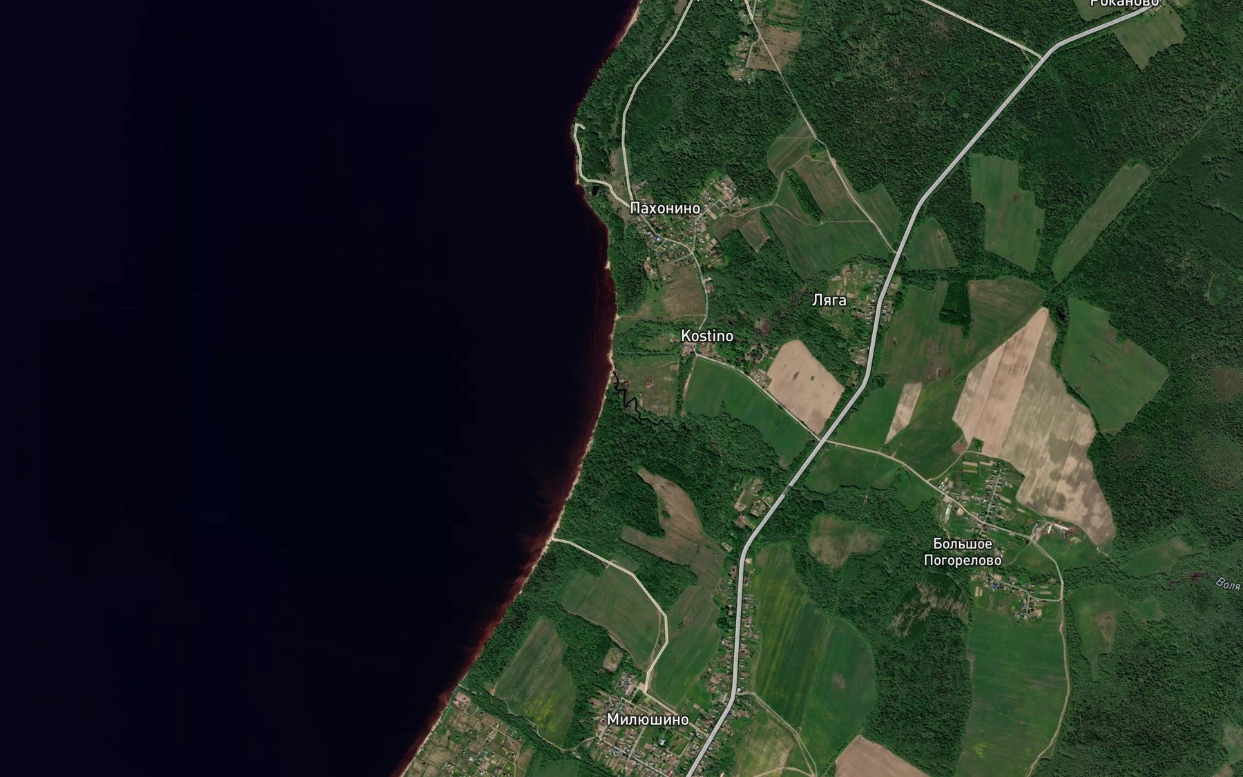 Satellite map of the Volya