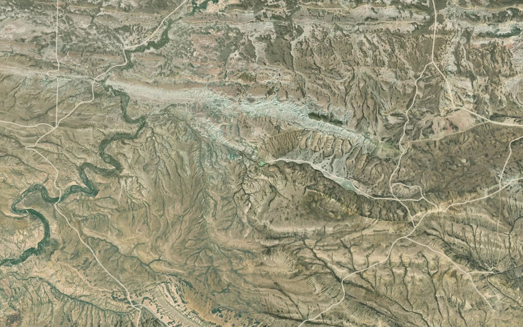 Satellite map of the Dead End Reservoir