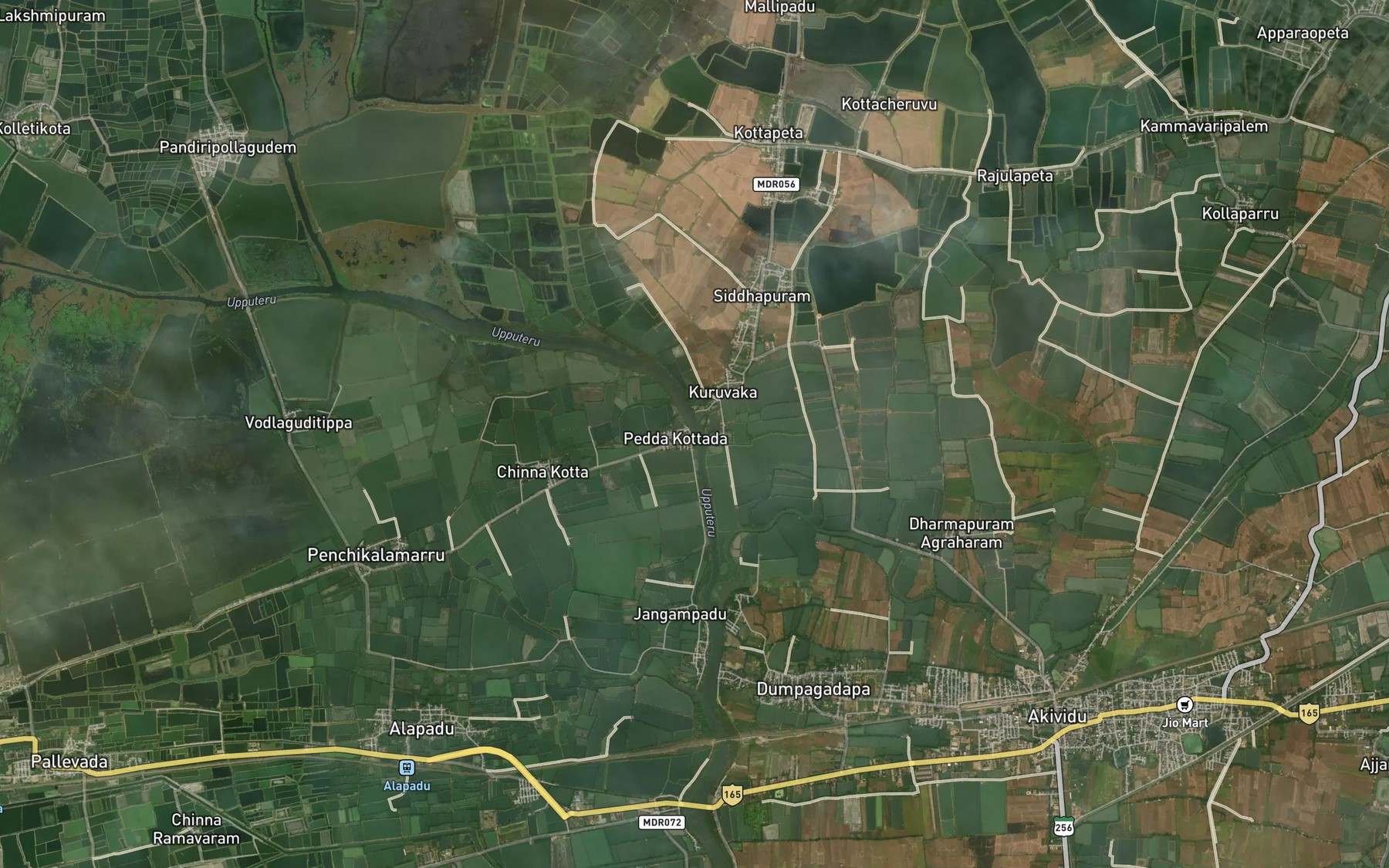 Satellite map of the Perantalakanama Drain