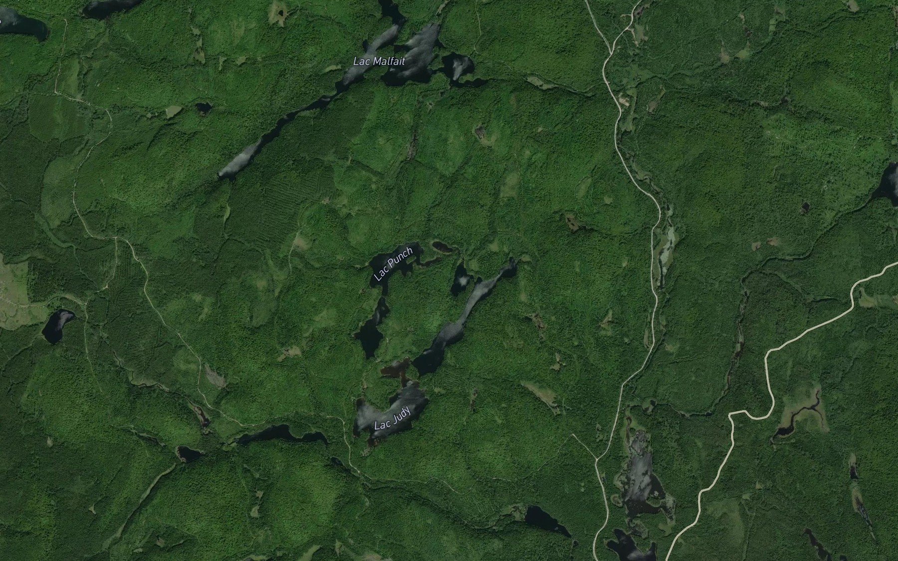 Satellite map of the Lac Marc-Antoine