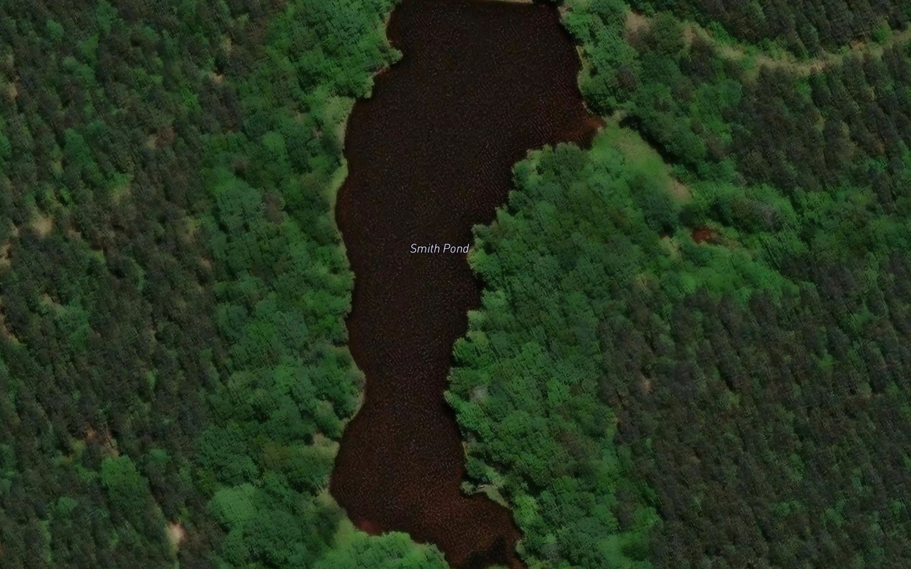 Satellite map of the Smith Pond