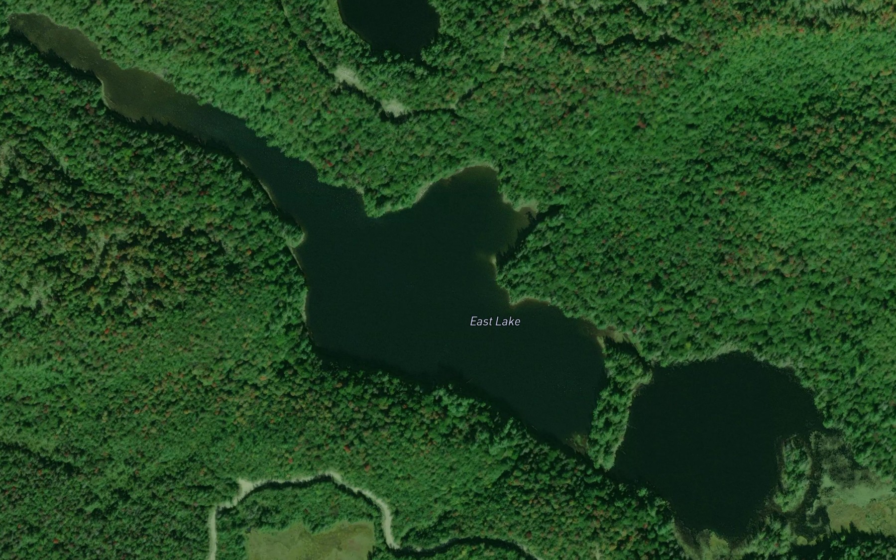 Satellite map of the East Lake