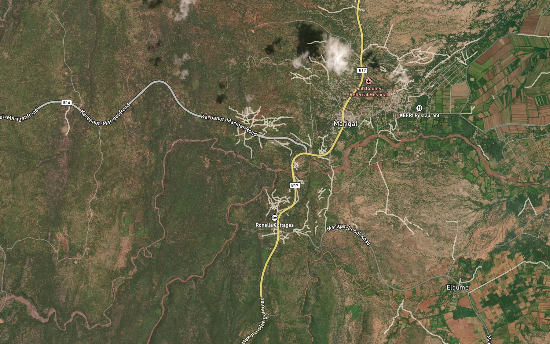 Satellite map of the Tapuchara