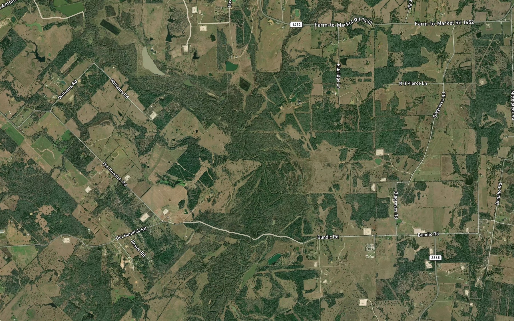 Satellite map of the Little Cedar Creek