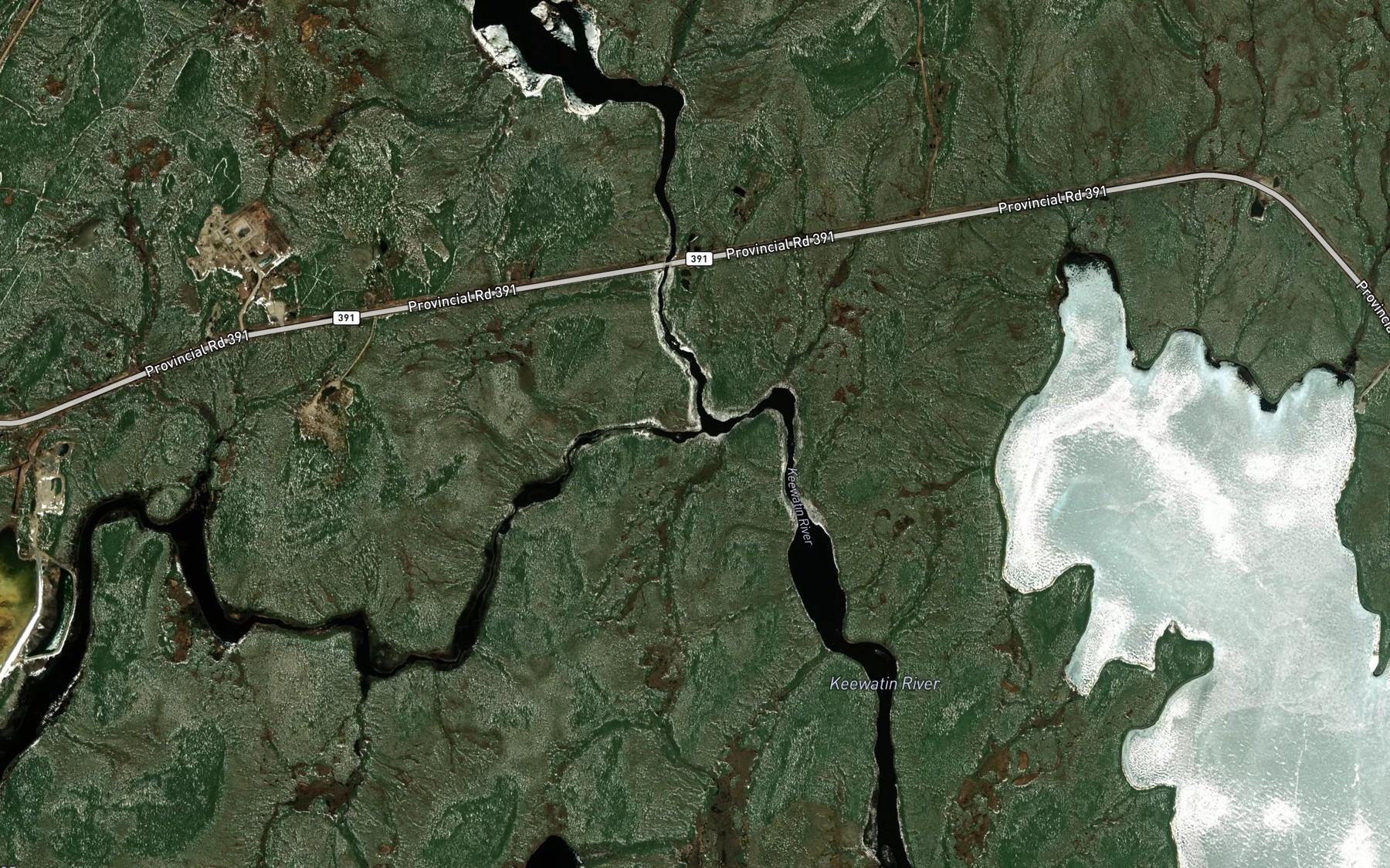 Satellite map of the Lynn River