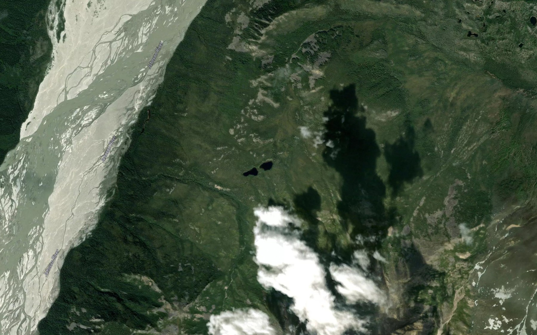 Satellite map of the South Johnson Lake