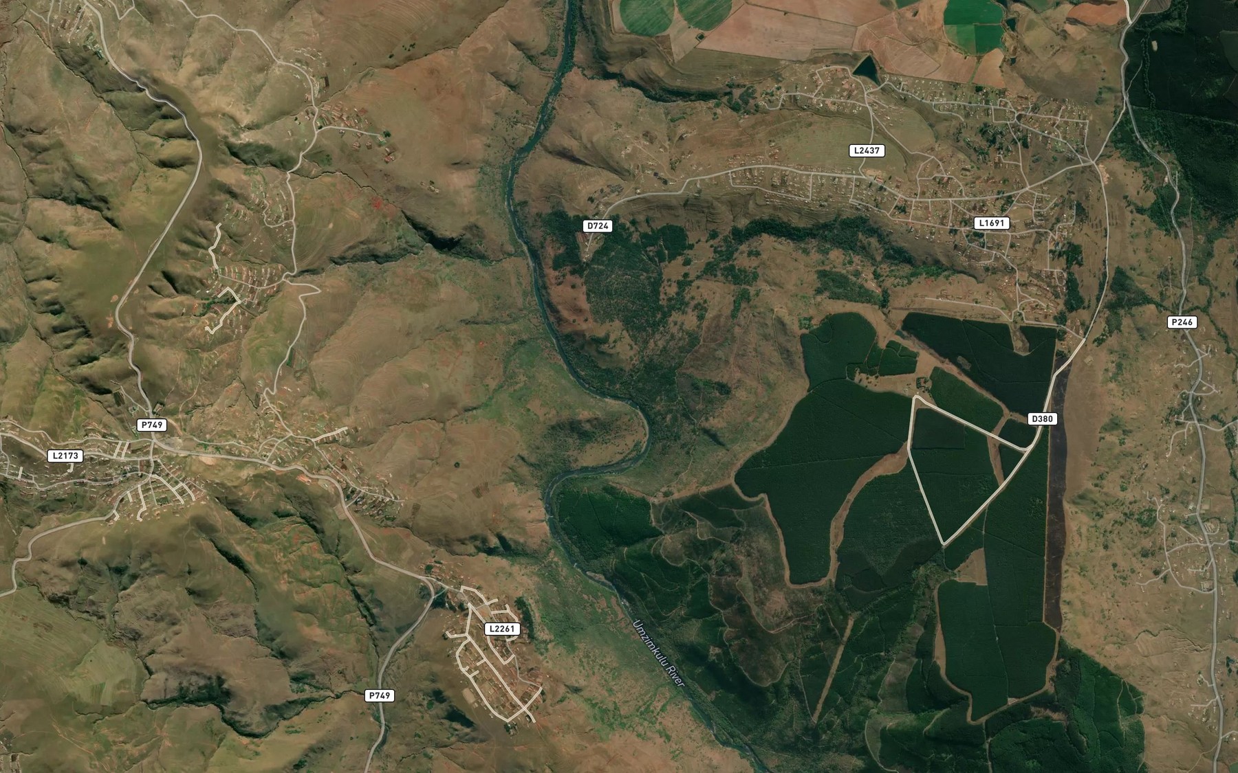 Satellite map of the Mvubukazi