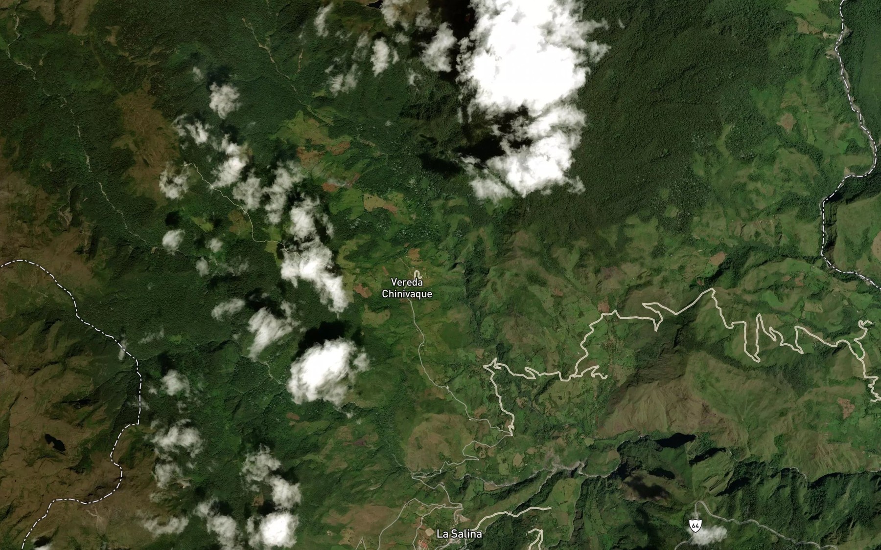 Satellite map of the Quebrada La Quilambria