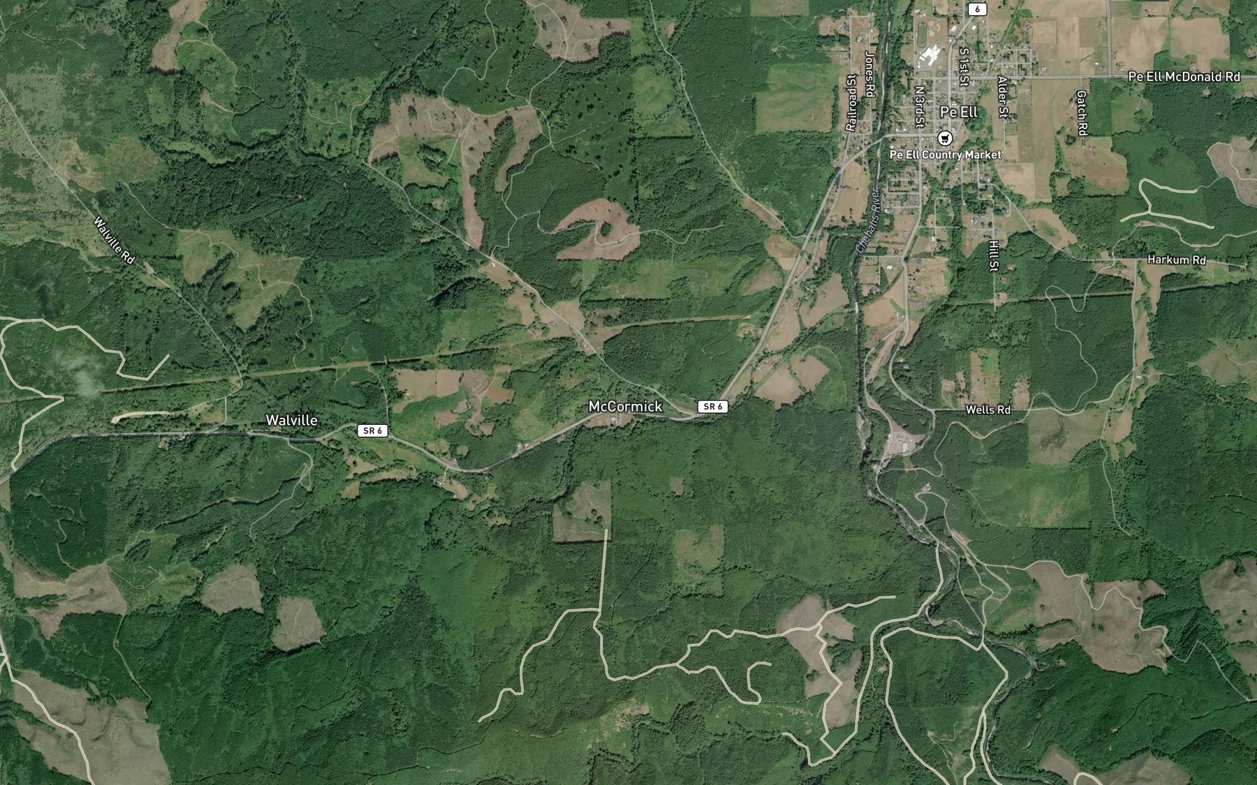 Satellite map of the McCormick Creek