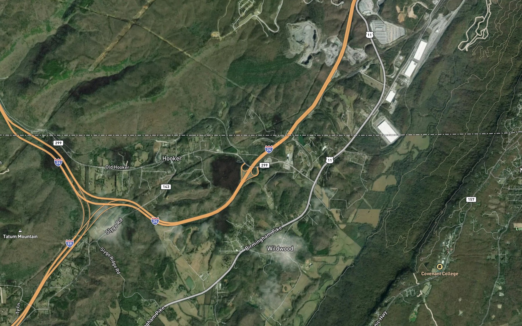 Satellite map of the Pope Spring