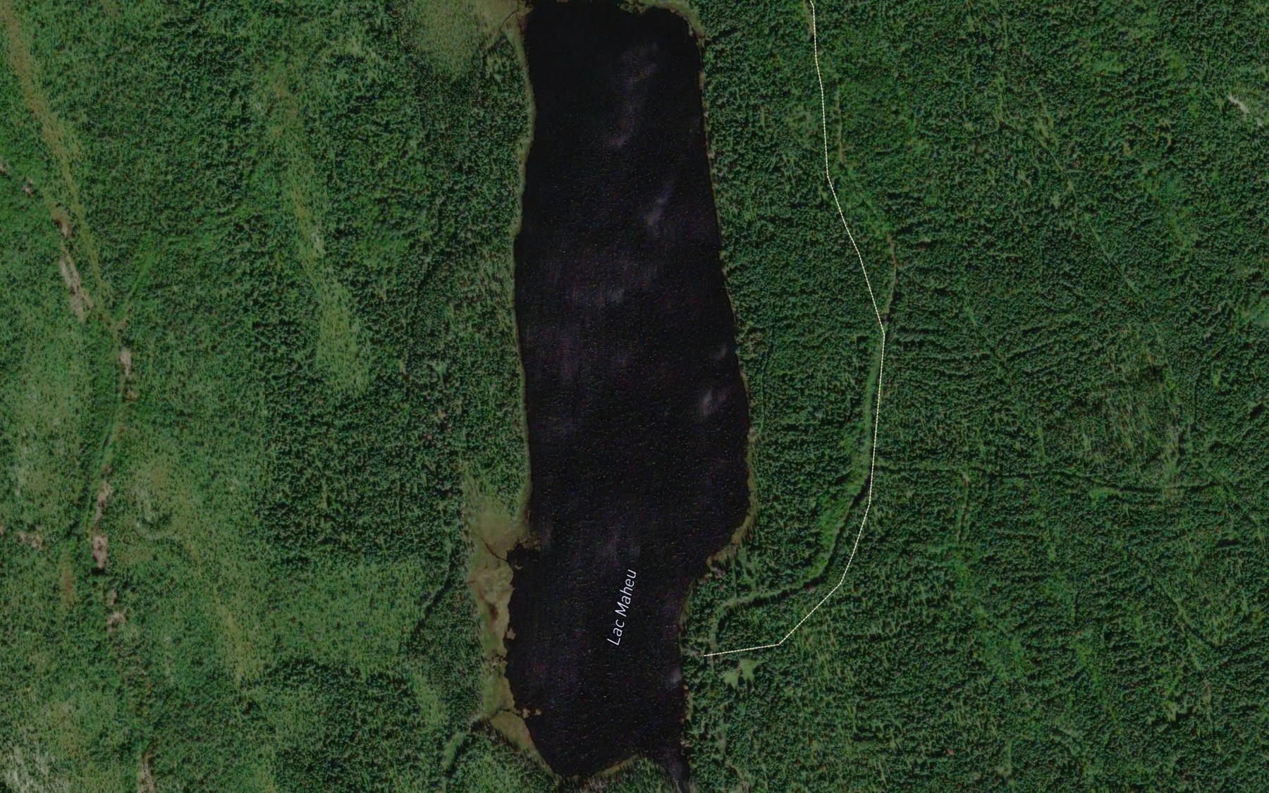 Satellite map of the Lac Maheu