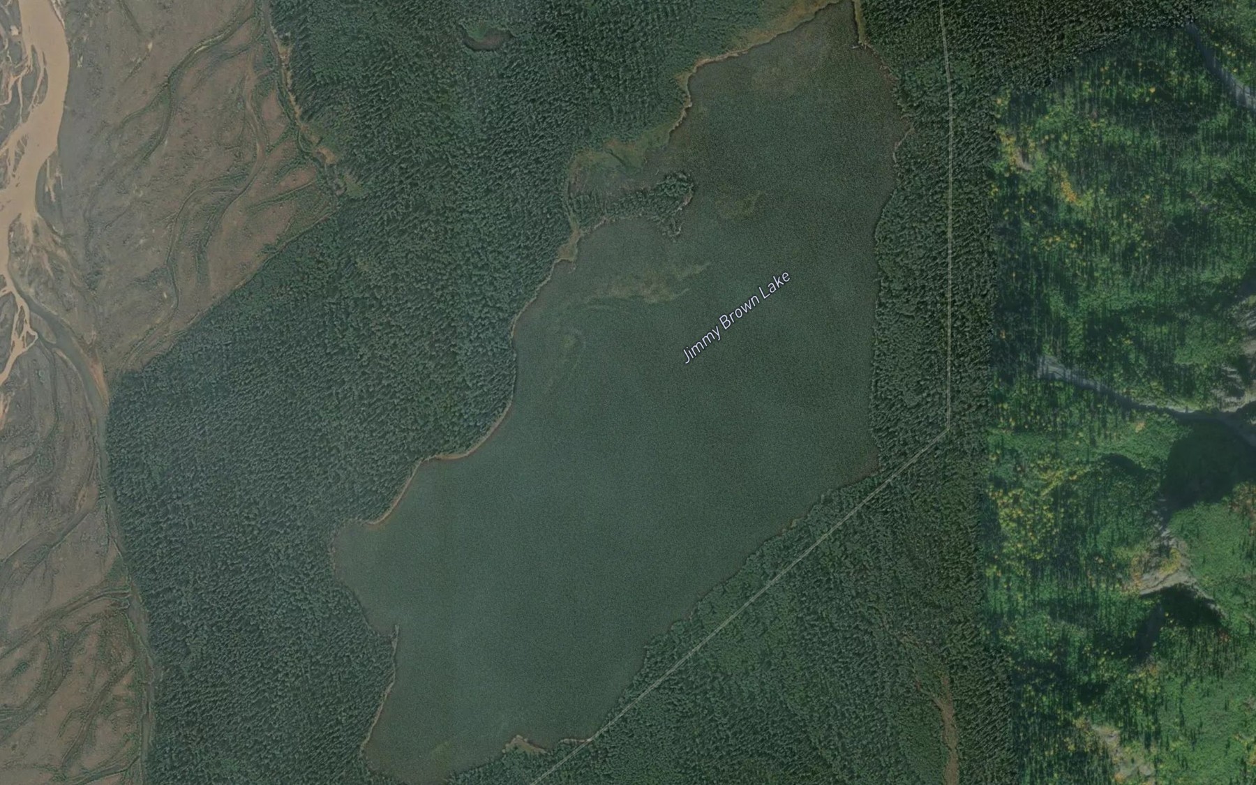Satellite map of the Jimmy Brown Lake