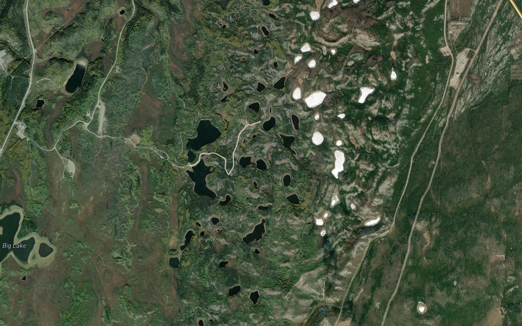 Satellite map of the No Mercy Lake