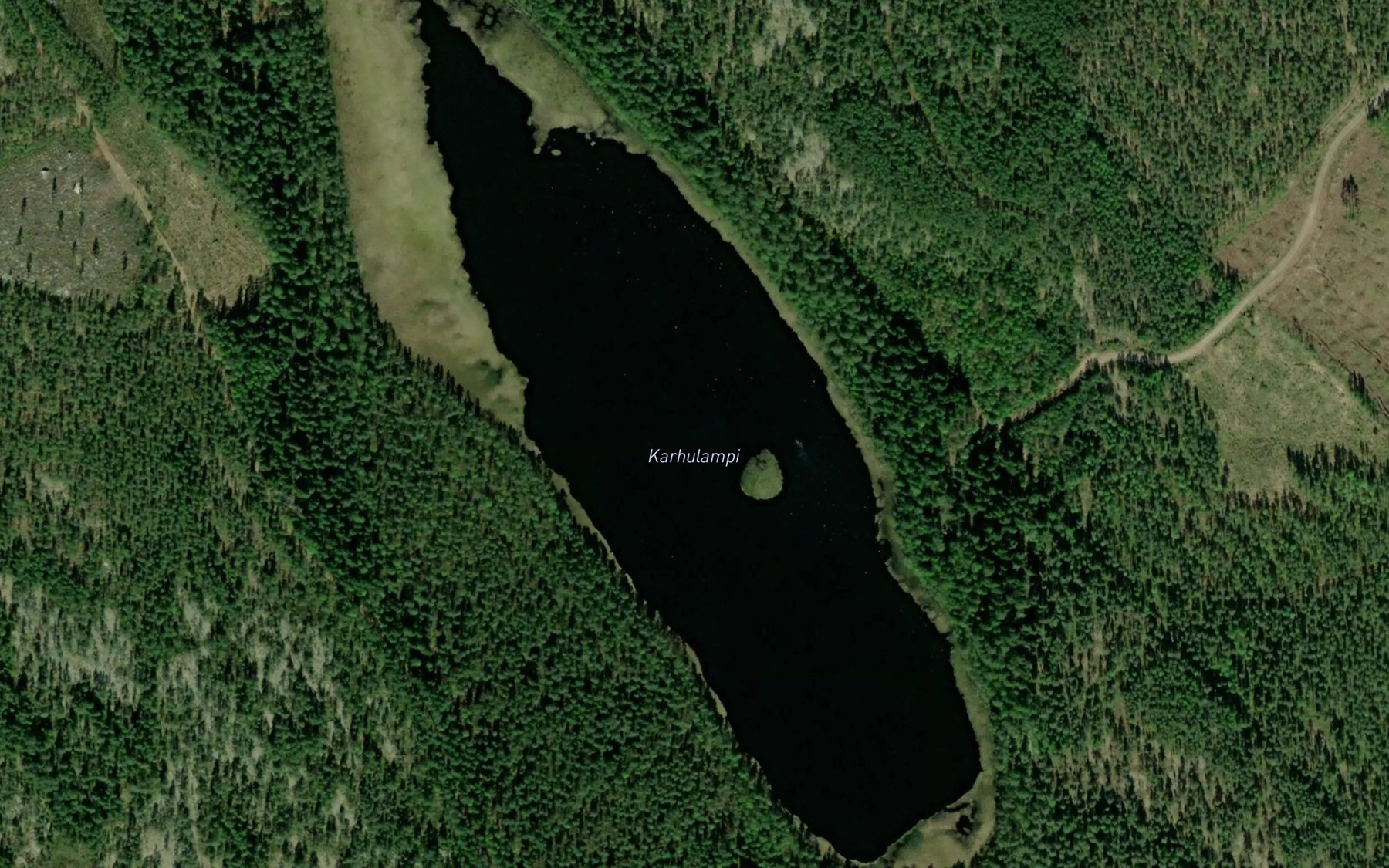 Satellite map of the Karhulampi