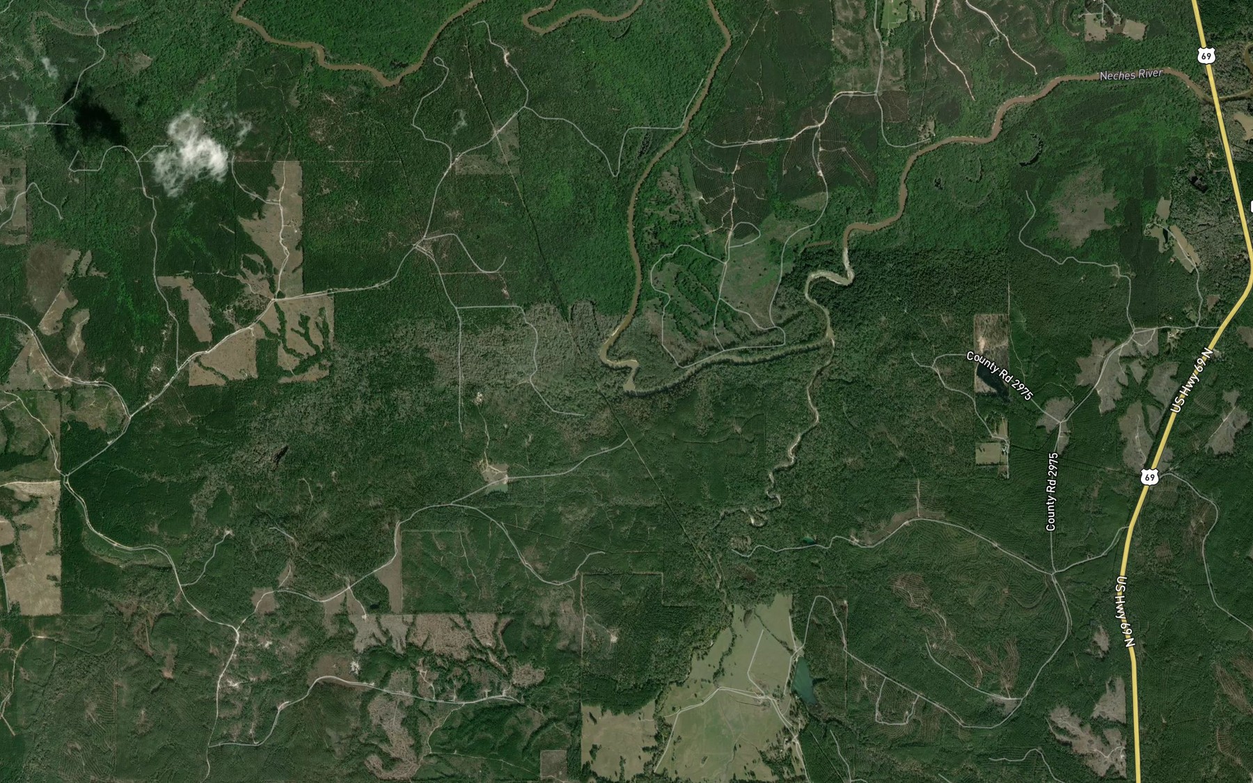 Satellite map of the McGraw Creek