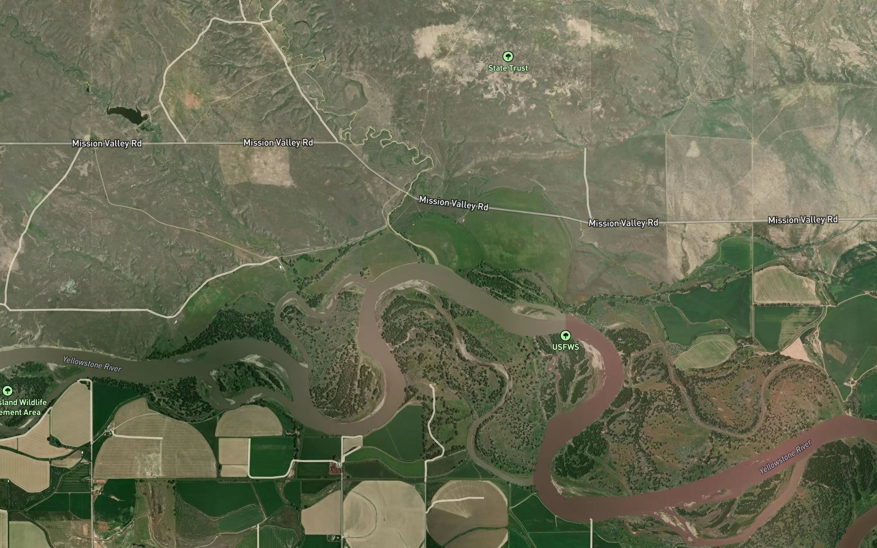 Satellite map of the Froze to Death Creek
