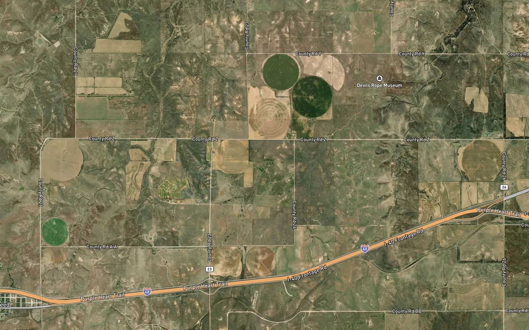 Satellite map of the Cubine Lake
